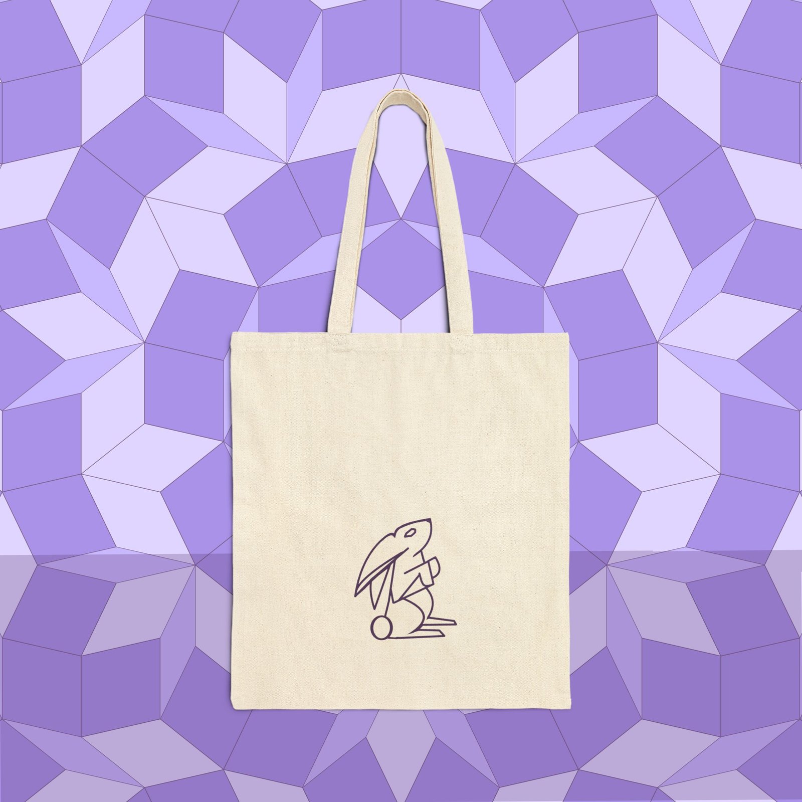 N.G.M. Rabbit Cotton Canvas Tote Bag - Image 3