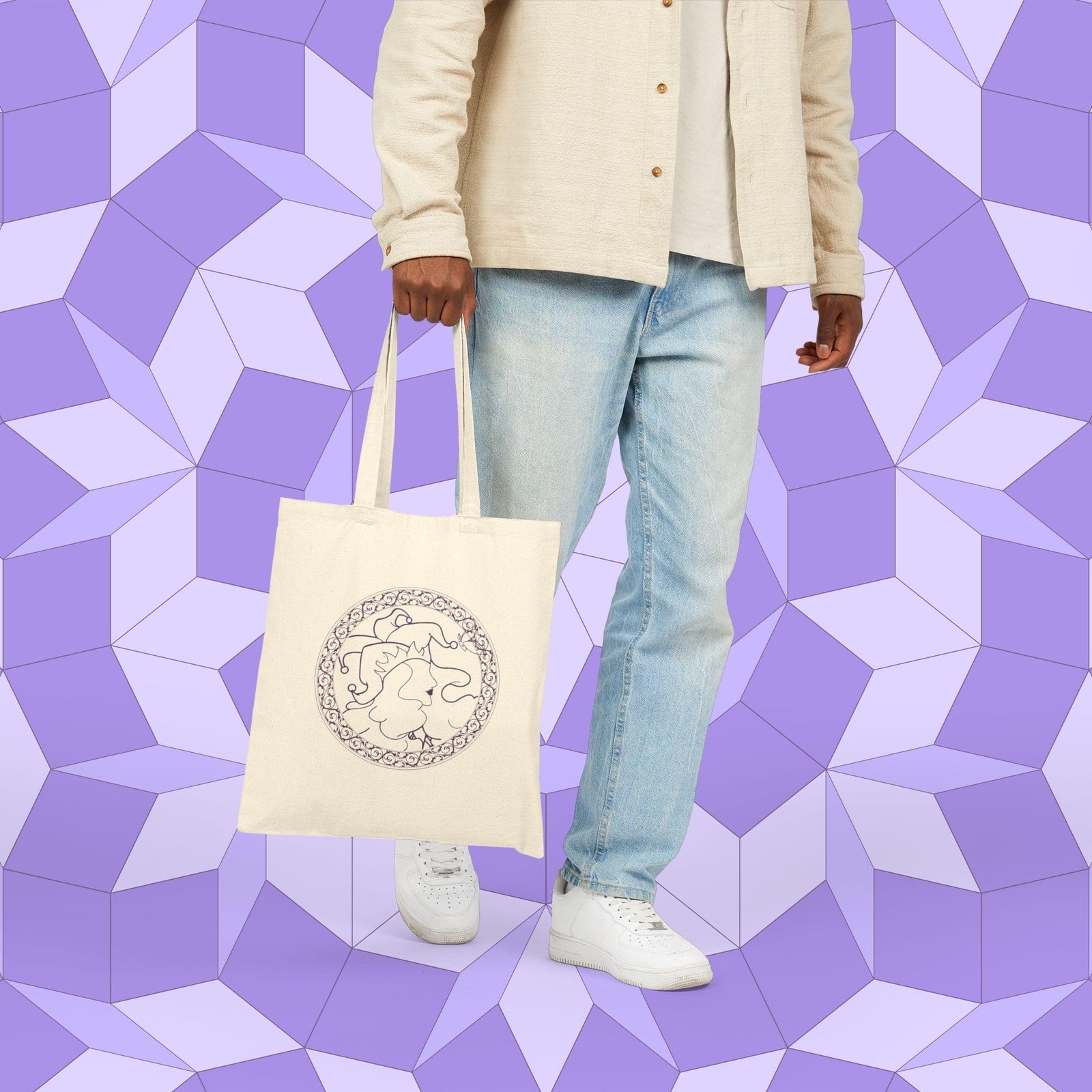 N.G.M. Butterfly Cotton Canvas Tote Bag