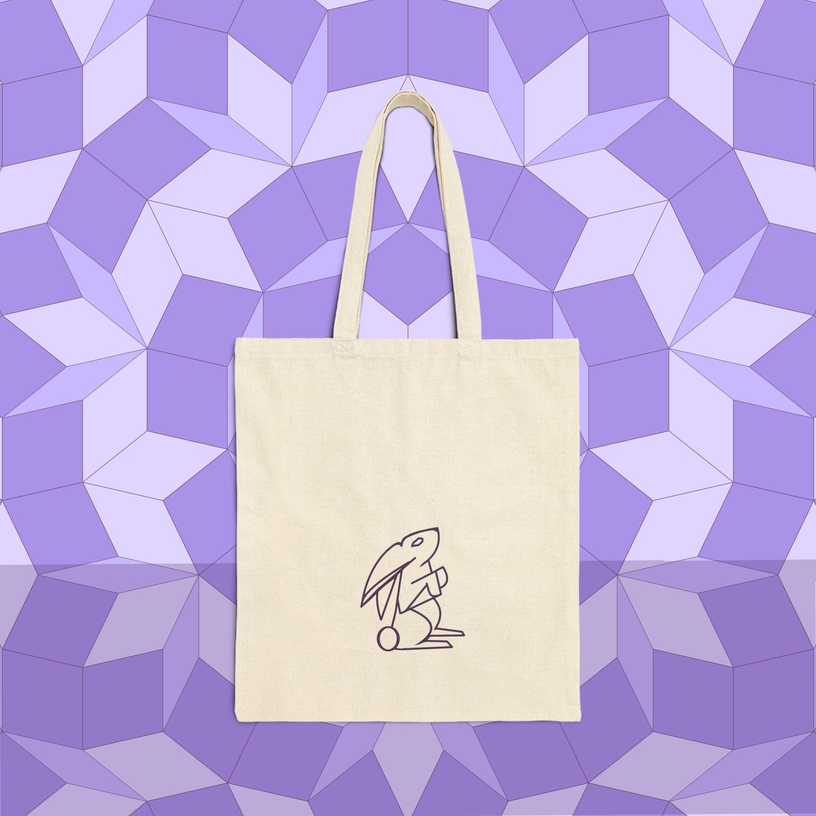 N.G.M. Rabbit Cotton Canvas Tote Bag - Image 3